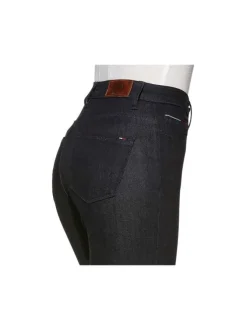 Jeans taille haute bleu