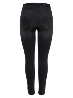 Jeans taille haute gris
