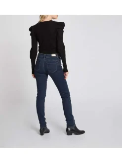 Jean stone effet délavé avec une coupe slim à fermeture zippée boutonnée