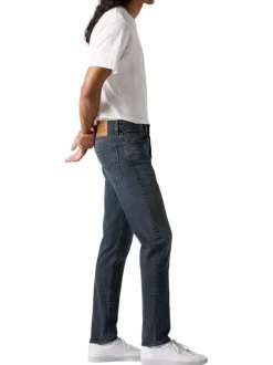 Jean 512® Taper anthracite en coton à coupe slim avec un patch de la marque