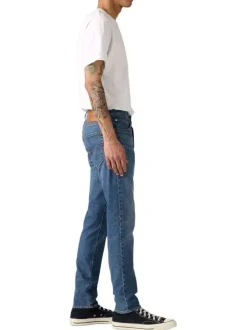 Jean 512® Taper bleu en coton à coupe slim avec un patch de la marque