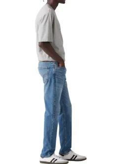 Jean 502® Taper bleu jean en coton à coupe droite et patch de la marque