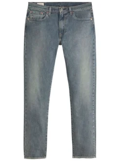 Jean 502® Taper gris clair en coton à coupe droite et patch de la marque