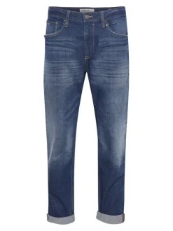Jean Thunder Relaxed en coton bleu uni coupe droite