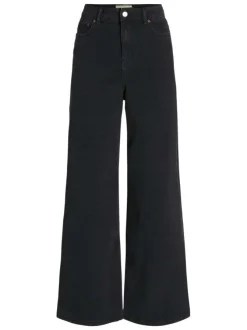 Jean Tokyo en coton noir uni à coupe bootcut et taille haute