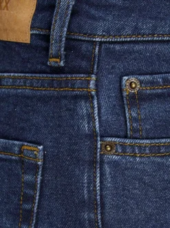 Jean Tokyo Wide bleu en coton uni avec une coupe droite