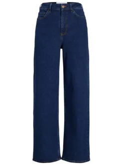 Jean Tokyo Wide bleu en coton uni avec une coupe droite