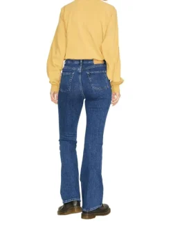 Jean Turin Bootcut en coton bleu avec 5 poches coupe évasée