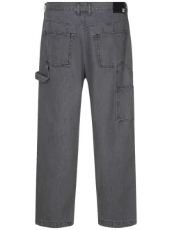Jean worker baggy carpenter rmg en coton gris uni avec une coupe large