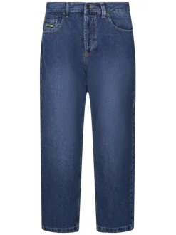 Jean Worker Baggy Denim Rsi en coton indigo uni à coupe large