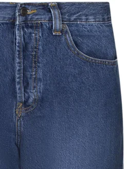 Jean Worker Baggy Denim Rsi en coton indigo uni à coupe large