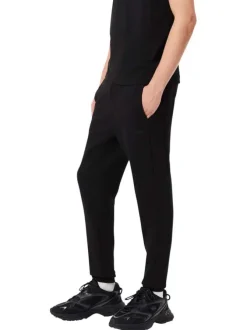 Jogging en coton noir uni avec une coupe slim fit et le logo en petit