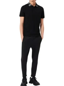 Jogging en coton noir uni avec une coupe slim fit et le logo en petit