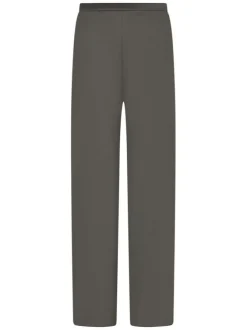 Jogging kaki uni avec une coupe droite et deux poches latérales