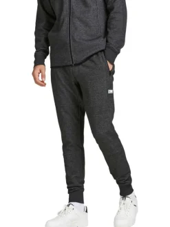 Jogging Will Sweat Pant anthracite uni avec une coupe slim et un lien de serrage