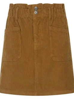 Jupe courte Jolie 2 courte unie camel en coton