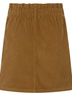 Jupe courte Jolie 2 courte unie camel en coton