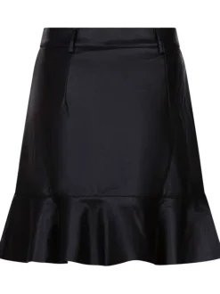 Jupe noire pour fille unie courte à volants