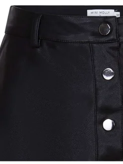 Jupe noire pour fille unie courte à volants