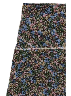 Jupe courte noire liberty avec une coupe évasée et voile doublé