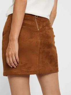 Jupe DONNA caramel unie coupe regular
