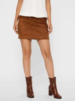 Jupe DONNA caramel unie coupe regular