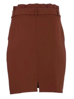 Jupe femme tulipe uni camel