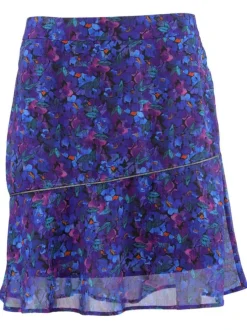 Jupe HOLLY violette fantaisie coupe évasée