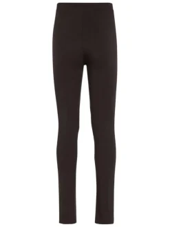 Legging skinny en coton noir uni avec nom de la marque inscrit en blanc