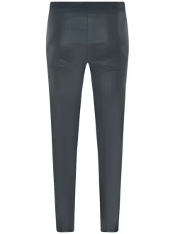 Legging en simili cuir pétrole à coupe bootcut et ceinture élastiquée
