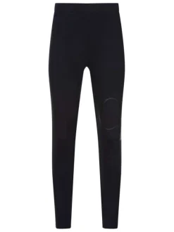 Legging noir en coton uni