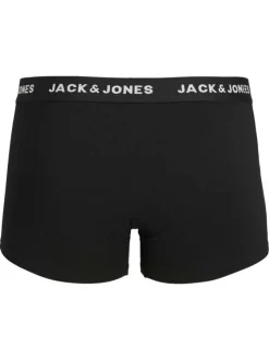 Lot de 2 boxers classiques en coton noir uni avec logo blanc
