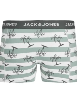 Lot de 3 Boxers classiques en coton multicolore uni avec imprimé rayures