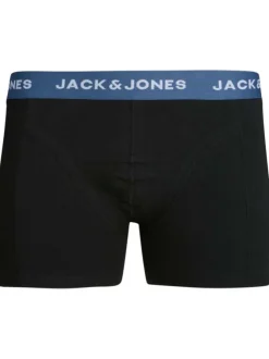 Lot de 3 boxers classiques en coton noir uni avec une coupe fermée