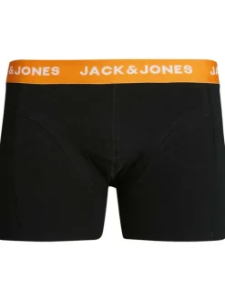 Lot de 3 boxers classiques en coton noir uni avec une coupe fermée