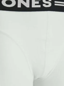 Lot de 3 boxers classiques en coton noir, gris et blanc uni avec gros logo