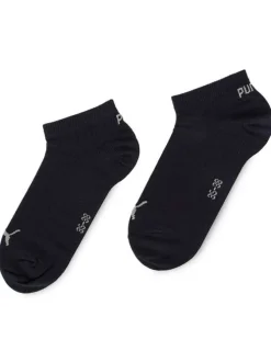 Lot de 3 chaussettes noires unies avec logo de la marque brodé en blanc