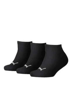 Lot de 3 chaussettes noires unies avec logo de la marque brodé en blanc