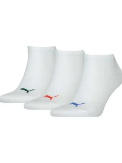 Lot de 3 paires de chaussettes en coton mélangé blanches unies coupe courte