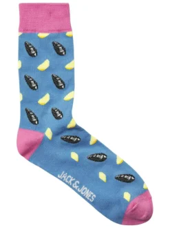 Lot de 3 paires de chaussettes hautes en coton mélangé multicolores imprimées
