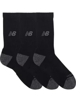 Lot de 3 paires de chaussettes hautes noires unies avec logo imprimé