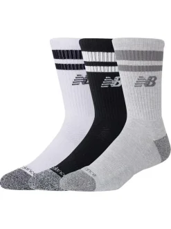 Lot de 3 paires de chaussettes hautes multicolores rayées avec logo imprimé