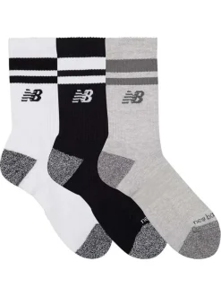 Lot de 3 paires de chaussettes hautes multicolores rayées avec logo imprimé