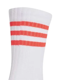 Lot de 3 paires de chaussettes hautes blanches à rayures colorées