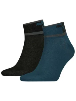 Lot de 2 paires de chaussettes Puma en coton mélangé stretch bicolore logotypées