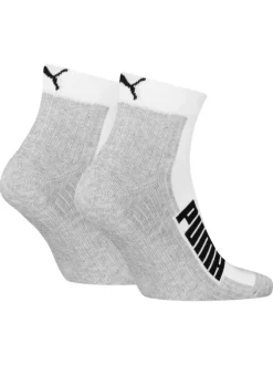 Lot de 2 paires de chaussettes mi-hautes en coton mélangé blanches unies
