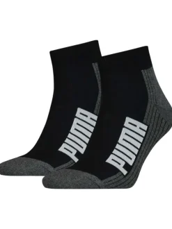 Lot de 2 paires de chaussettes basses en coton mélangé noires coupe quarter
