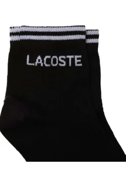 Lot de 2 paires de chaussettes basses noire et blanche unies avec nom imprimé