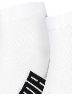 Lot de 2 paires de chaussettes basses en coton bicolore blanches et grises