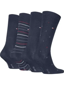 Lot de 4 paires de chaussettes marine fantaisie coupe haute